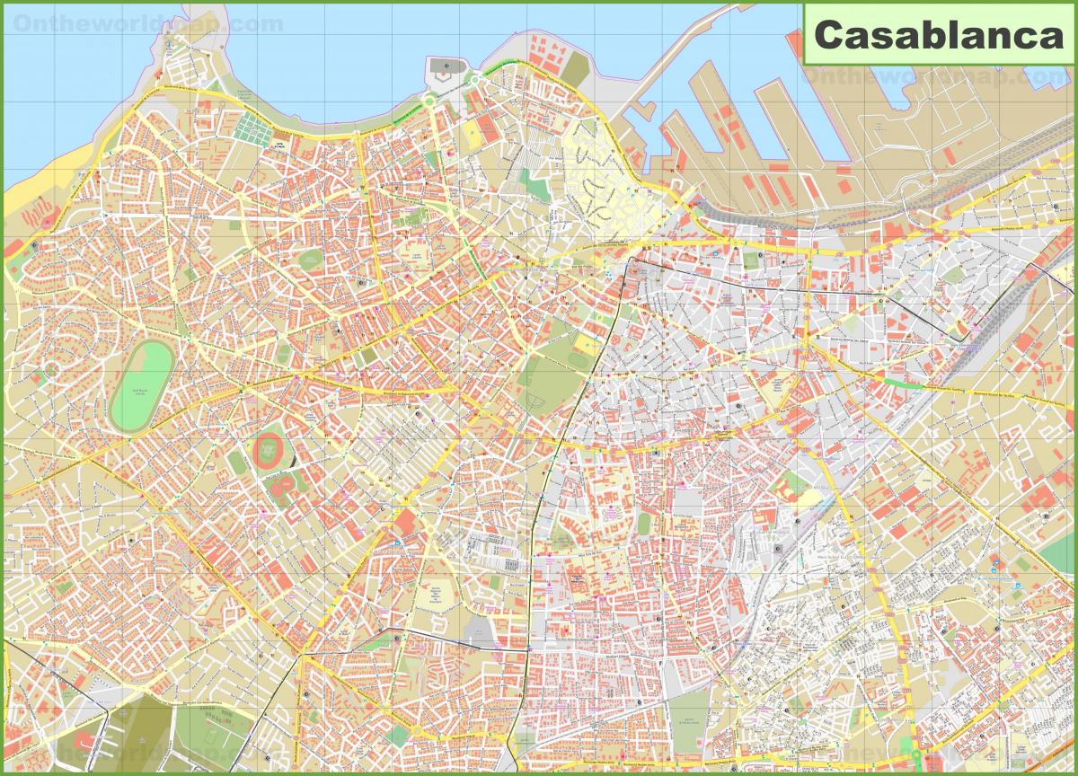Mappa delle strade di Casablanca