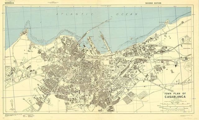 Mappa storica di Casablanca