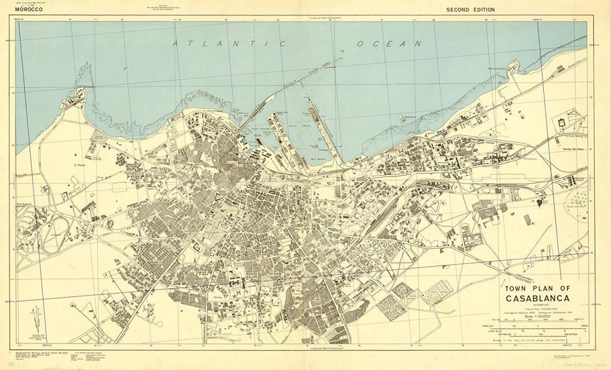 Mappa storica di Casablanca